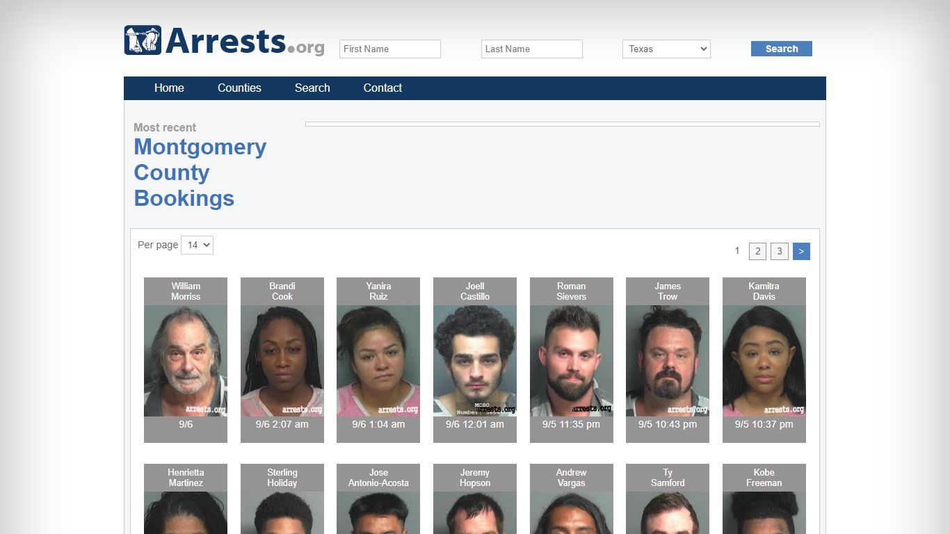 Montgomery County Arrests and Inmate Search