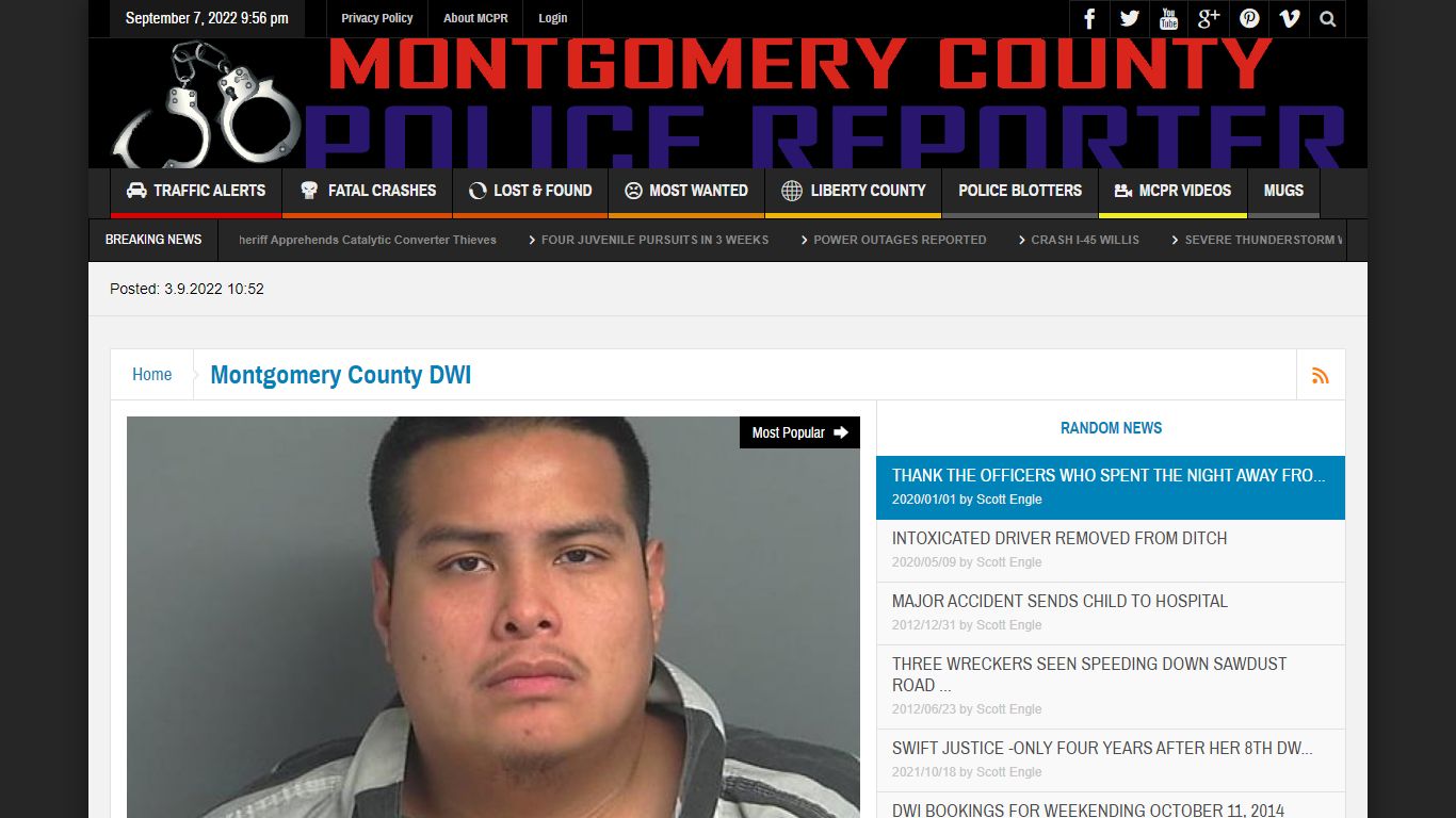 Montgomery County DWI – Montgomery County Police Reporter